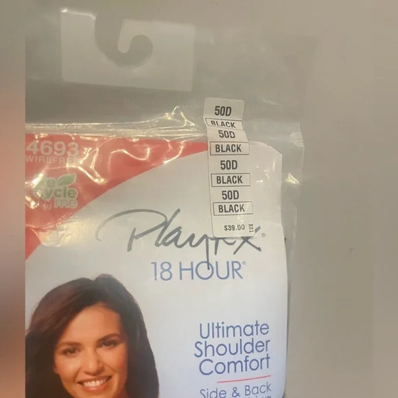 Playtex Comfort‎ Wireless Bra in BLACK  50D - Picture 2 of 5